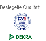 TÜV und DEKRA Zertifikate